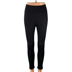 Calvin Klein Black Ribbed Skinny Yoga Gym Athletic Activewear Leggings Pants M